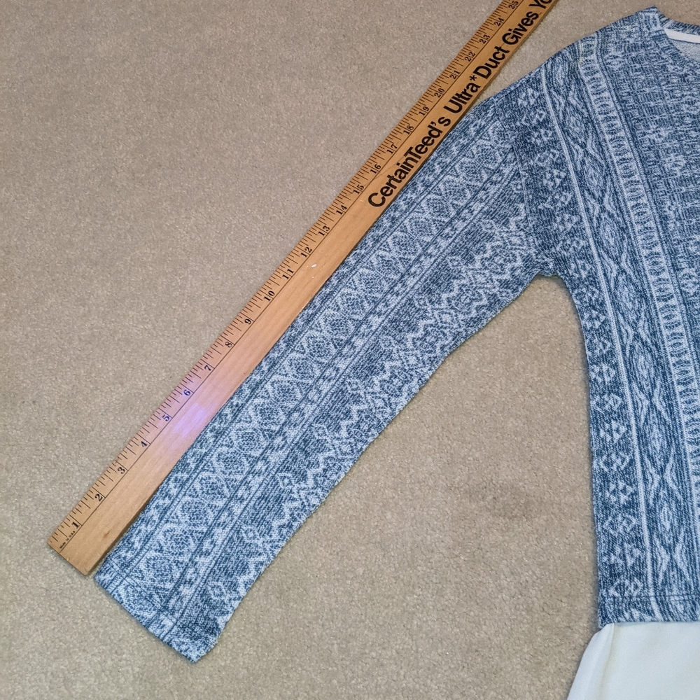 Kiara blue & white long sleeve top - Picture 11 of 15